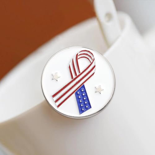 Image of Rhinestone Brooch Pins for Women, Vintage Crystal Enamel Brooches, American Flag Pin Patriotic Lapel Pins Gift for Suit Clothes Bag Accessories