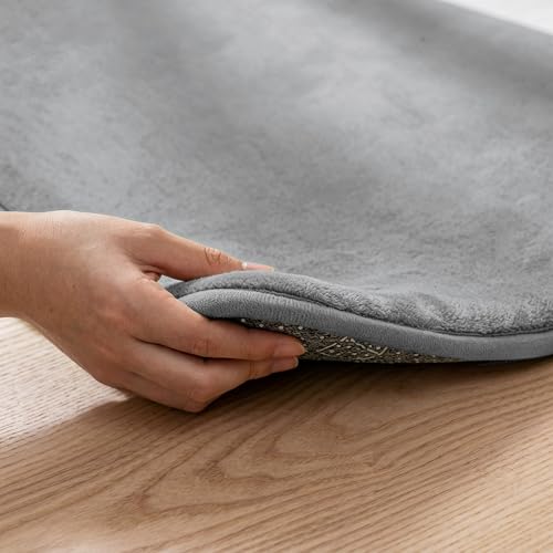 Image of 1.3 inch Thick Baby Play Mat 39x59 Memory Foam Play Mat, Light Grey | Baby Floor Play Mat Waterproof Easy Care with Non-Slip Tummy Time Play Mat for Nursery Playroom Classroom