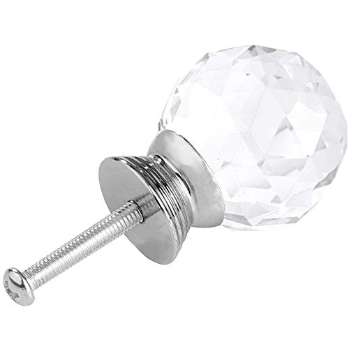 Anjuu 12 Pcs 30Mm Round Shape Crystal Glass Cabinet Knobs With Screws Drawer Knob Pull Handle Used For Kitchen, Dresser, Door, Cupboard (Clear) #TOP2
