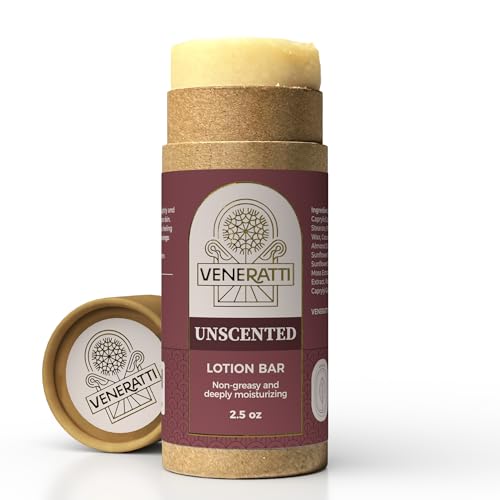 Lotion Bar Unscented – Vegan, Made in the US, Eco Friendly Products – Quick Absorption, Non-Sticky – Natural Ingredients Solid Body Lotion for Women Dry Skin – Travel Body Lotion