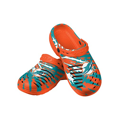 Image of FOCO Mens NFL Team Logo Tie-dye Garden Water Sandals Shoes Slipper Clogs with Strap