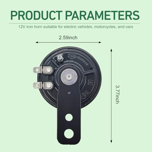 image for lekiliky Waterproof Motorcycle Horn, 12V High-decibel Vehicle Speaker,