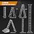 Soctone Ladder, A Frame Extension Ladder, Multi Position with Stabilizer Bar, 330 lbs Weight Rating Telescoping Ladder for Household or Outdoor Work, 17.5 Ft, Orange