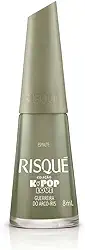 Esmalte Risqué Cremoso Verde Militar Guerreira do Arco-íris 8ml