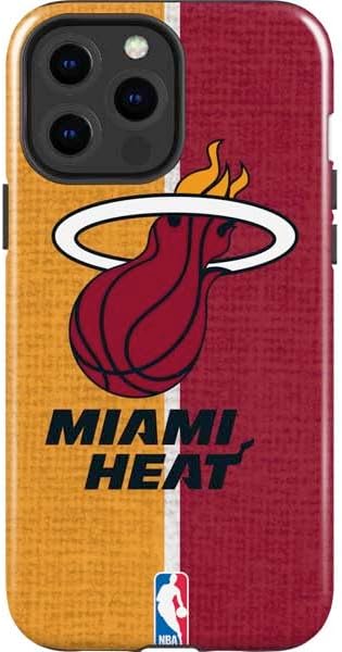 Skinit Impact Phone Case Compatible with iPhone 14 Pro Max - Officially Licensed NBA Miami Heat Hardwood Classics Design