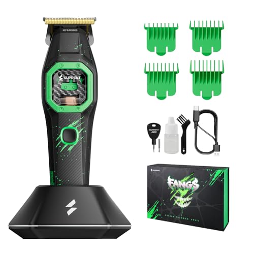 Image of SUPRENT Fangs Professional Barber Trimmers - High-Performance 13,000 RPM Vector Motor Hair Trimmer Set, Professional Finishing Trimmer with AI Speed Control, Precision Detail Trimmer