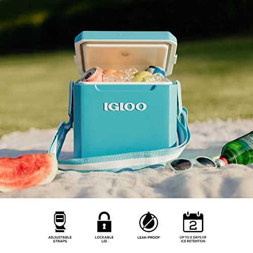 Image of Igloo Tag Along Too Coolers | Insulated Hard Shell Picnic Style Cooler | Rolling Ice Chest
