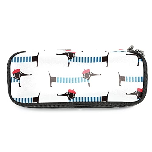 Estuche organizador de gran capacidad, estuche de cuero para estudiantes, estuche de lápices con doble cremallera, bolsa de limón y fruta, Multicolor 8, 19x7.5x3.8cm/7.5x3x1.5in, Organizador de bolsas