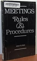 Meetings: Rules and Procedures 0844256366 Book Cover
