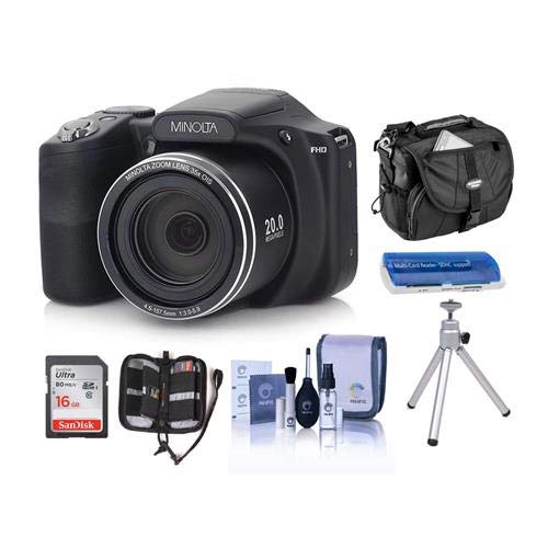 Minolta M35Z 20MP 1080p HD Bridge Digital Camera with 35x Optical Zoom, Black