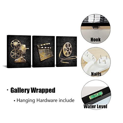 Simiwow Home Movie Theater Canvas Art Prints Media Room Wall Decor Painting Framed Artwork Home Cinema Decor #TOP5