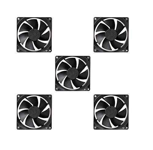 ESPtronics DC 12V Cooling Fan High Speed CPU Fan for PC Case, DC 12 Volt Cooling Fan 3 Inches CPU SMPS Cooling Radiator Fan for projects (5 Pcs)