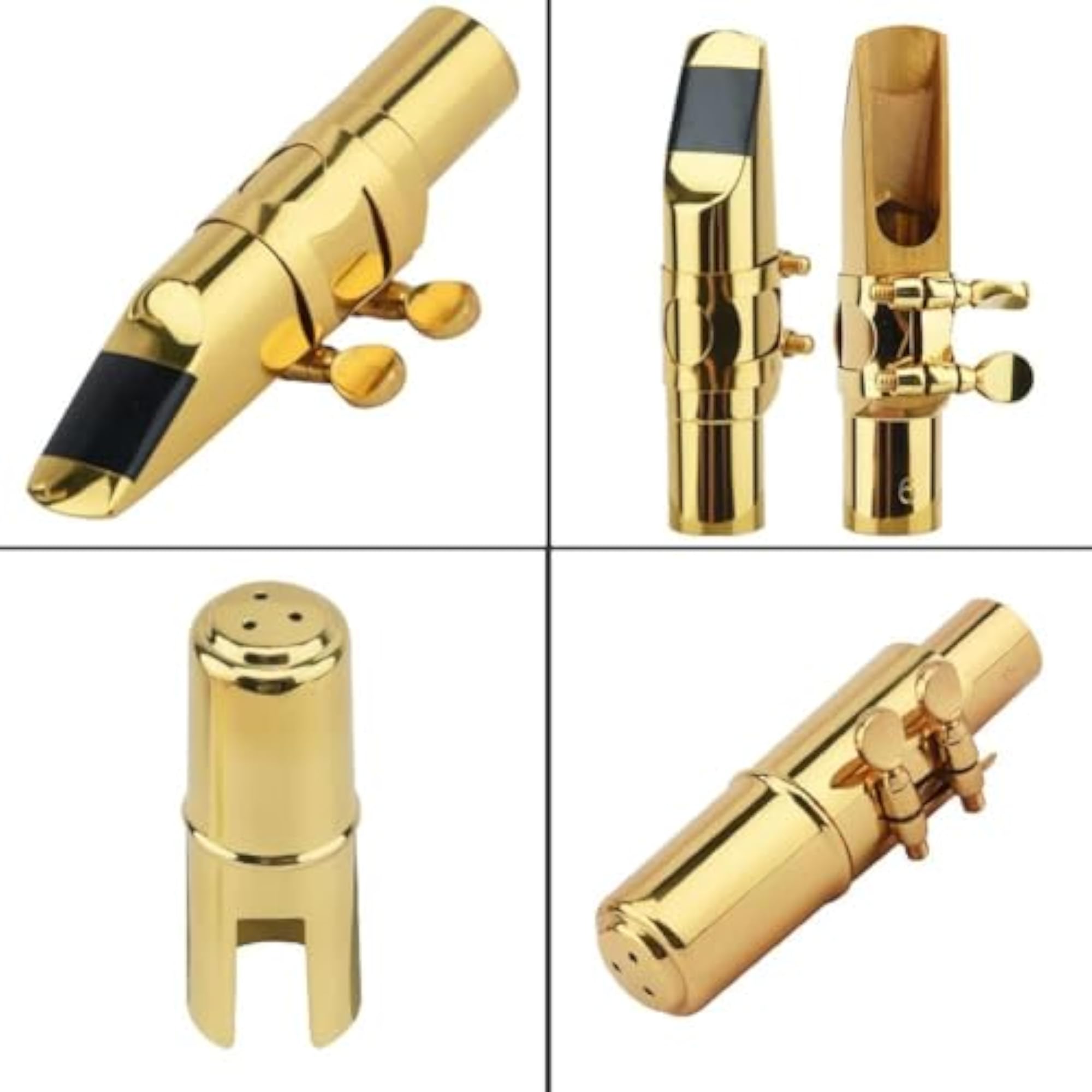 Alto Saxophone Mouthpiece with Cap & Ligatures, Brass
