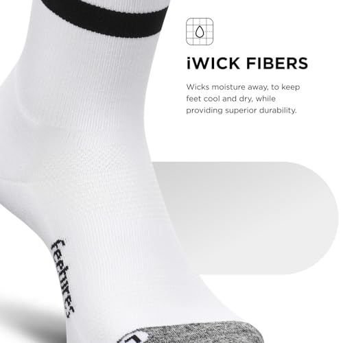 Image of Feetures Elite Light Cushion Mini Crew Sock - Sport Sock with Targeted Compression