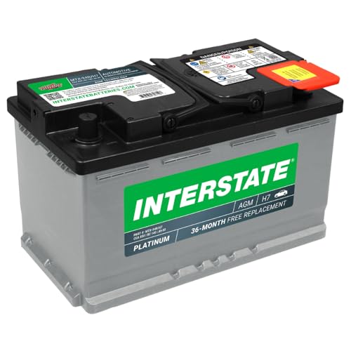 Image of Interstate Batteries Car Battery 12V 80Ah 850CCA Group H7, 94R AGM