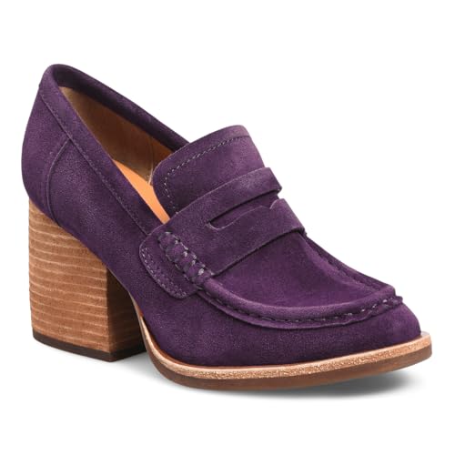 Image of MOOMMO Women Chunky Platform Loafers Pumps Round Closed Toe Slip On Penny Loafers Suede Block High Heels Oxford Shoes Formal Classic Thick Heel Dress Loafer Office Ladies Vintage Comfort 4-11 M US