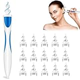 Ohrenschmalz Entferner, Ohrenreiniger Q grips, Sicheres und Weiches 360 Grad Spirale Silikon Ohrreiniger, Ohren Reinigung kit mit 16 Ersatzköpfen, Ear Cleaning für Kinder und Erwachsene