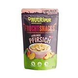Melocotón liofilizado 100g: rodajas de melocotón secas sin azúcar - Frutos liofilizados con fruta pura, sabor completo: bayas liofilizadas - Frutos secos NUTRIPUR