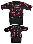 VIPER V FIT RUGBY SHOULDER PADS BODY ARMOUR (BLACK/RED) (as8, alpha, x_s, regular, regular)