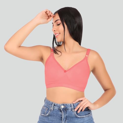 Image of Clothonics Womens Non-Padded Non-Wired Seamless Double Layered T-Shirt Bra