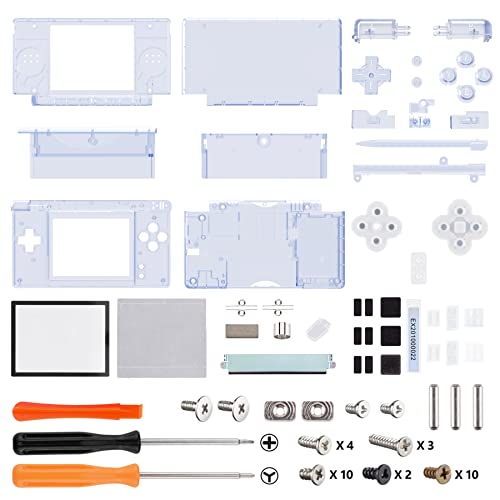 Image of eXtremeRate Glacier Blue Replacement Full Housing Shell for Nintendo DS Lite, Custom Handheld Console Case Cover with Buttons, Screen Lens for Nintendo DS Lite NDSL - Console NOT Included