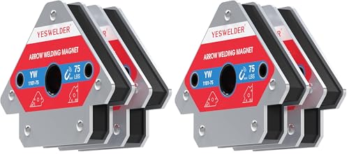 Image of YESWELDER 75 LB Welding Magnet 2 Pieces of Magnetic Welding Holder 75 LBS Holding Power Welding Accessories (Pack of 2)