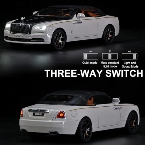 Image of Rolls Royce Dawnn 1:24 Model Car with Box, Zinc Alloy Pull Back Toy car with Sound and Light for Kids Boy Girl Gift [Colors as Per Stock] (Rolls Royce Dawnn 1:24)