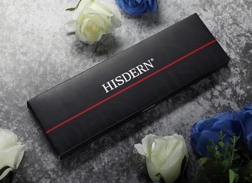 Image of HISDERN Christmas Ties for Men Holiday Tie and Pocket Square Cufflinks Festival Party Xmas Funny Silk Woven Necktie