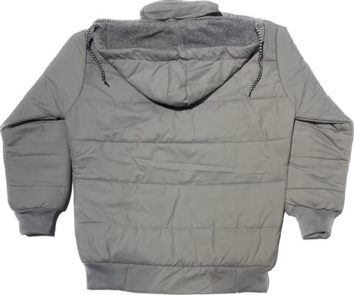 Image of Regular Fit Nylon Simple Design Blend Full Sleeve Winter Jacket for Boys
