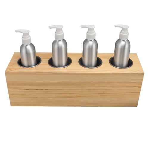 Massage Oil Heater, Quick Heating Lotion Warmer with 4pcs Aluminum Bottles for Aromatherapy, Home/Office/Travel Use (US Plug) - Thumbnail 3