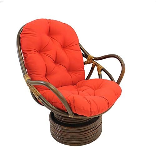 International Caravan Furniture Piece Swivel Rocker with Twill Cushion