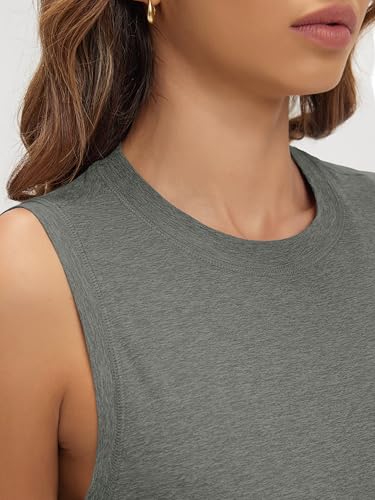 Image of ODODOS Women's Performance Tank Ultra Soft odSTRATUM Tech Sleeveless Tee Shirts High Crew Neck Pullover Top