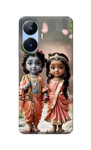 Image of Printed Hard Back Cover for Realme Narzo N55 Back Cover (Radha Krishna Love -J2) -190724(EA)