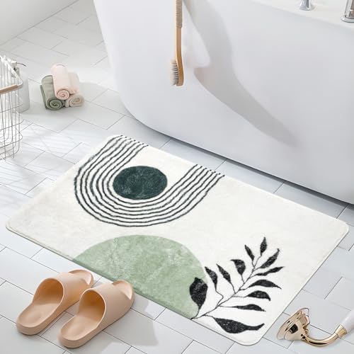 Boho Bathroom Runner Rug Non Slip, Large Long Bathroom Rug