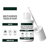 Weißer Holzspachtelstift – 30 Ml, Wasserfest, Feine Spitze, Reparatur, Schnell Trocknender Kratzer-Abdecker, Chip-Cover-Lackmarker, Emaille-Schrankrestaurierung, Möbelausbesserung | Präzisionsapplikat