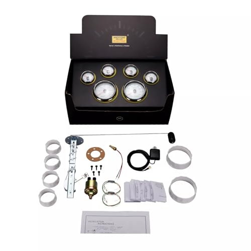 Image of MOTOR METER RACING 110mm 4-3 /8 inch W PRO Series 6 Gauge Set White Dial