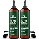 Botanic Hearth Hair Oil for Hair Growth & Home Hair Perm Kit | Strengthening Dry, Frizzy, Damaged Hair & Scalp Treatment | Tea Tree Hair Oil – 6.7 Fl Oz (2 Pack)