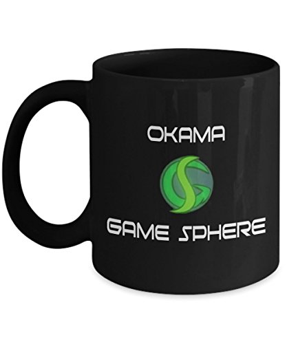 Okama Game Sphere Mug Acrylic Coffee Holder Black 11oz Funny SP Reference TV Show Joke OKAMA GAMESPHERE
