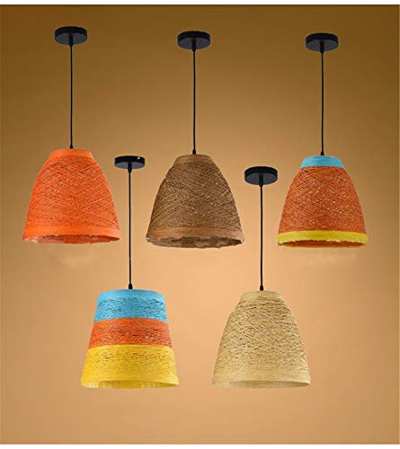 Suspension rotin osier luminaire bohème pour salon et hôtel