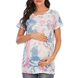 Umstandsmode Damen Stillkleid Stillshirt Set Still BH Tie-Farbe-färbung Schwangerschaftskleidung lässige Maternity T-Shirt Bluse Frauen Top Bonprix Damenmode Größe 54