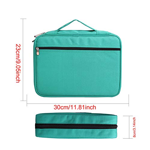 Bomkee Pencil Case For Adults 220 Slots Colored Pencils Gel Pen Organizer Bag With Zipper For Artist Handy Glitter Gel Pens, Refills, Waterproof Coloring Holder Pencils Case(Green) #TOP2