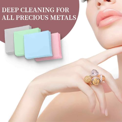 AFCJLTO 32 unidades Paño de Limpieza de Joyas - Reutilizable y Antioxidante，Kit de Limpieza de Joyas para Perlas y Joyería de Platino，Polishing Cloth para mantener tus joyas brillantes - imagen 2