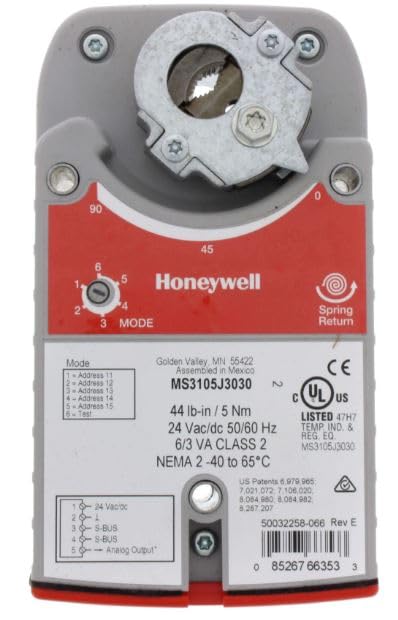 Honeywell MS3105J3030 Spring Return Direct Coupled Actuator