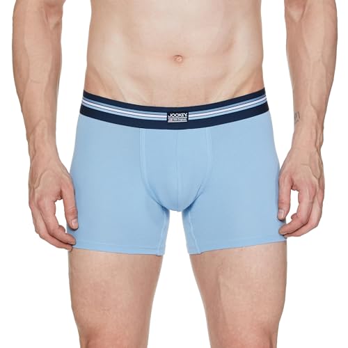 Image of Jockey UI21 Men's Super Combed Cotton Elastane Stretch Printed Trunk with Ultrasoft Waistband (Pack of 2 Colors & Prints May Vary)