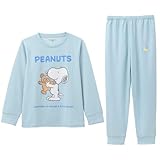 Recoverypro Lab. SNOOPY 疲労回復ウェア 長袖クルーネック ロングパンツ 上下セット サックスブルーM 一般医療機器 リカバリーウェア 男女兼用 血行促進