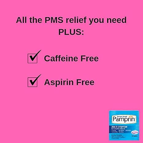 Pamprin Multi-Symptom Caplets 40 Caplets (Pack of 4)