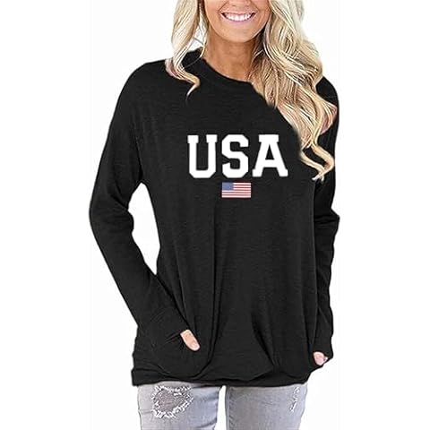 Akihoo USA Flag Long Sleeve Shirt Cover