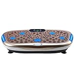 Vibration Plate Exercise Machine - Whole Body Workout Vibration Fitness Platform Fit Massage Workout Trainer w/Loop Bands + Remote 99 Levels