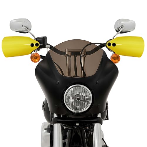 RUNNING PANTHER Handlebar Handguards Shield Bracket Protector for Harley Touring Road Glide, Softail Street Bob FXBB/114 FXBBS/Low Rider ST 117 FXLRST/Deluxe FLDE/Heritage Classic 2018-2023 (Yellow) by RUNNING PANTHER - Image 6