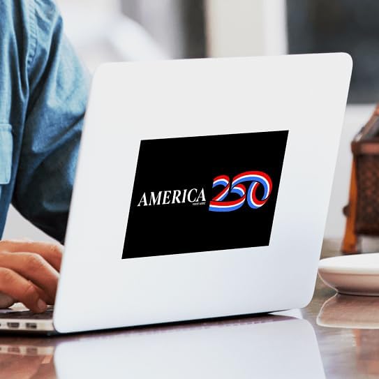 CafePress America250: White Horizontal Logo Rectangle Bumper Sticker (10-Pack), Car Decal